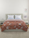 Brown Floral Patterned 200 GSM Reversible AC Comforter