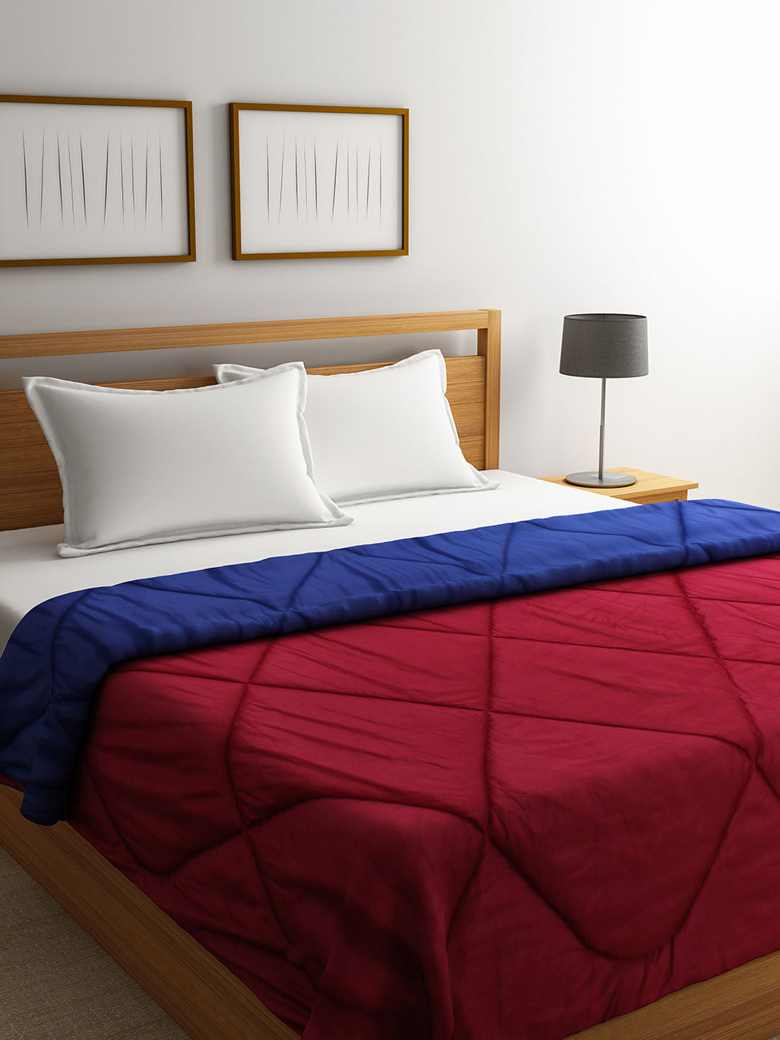 Maroon & Blue AC Room 150 GSM Comforter