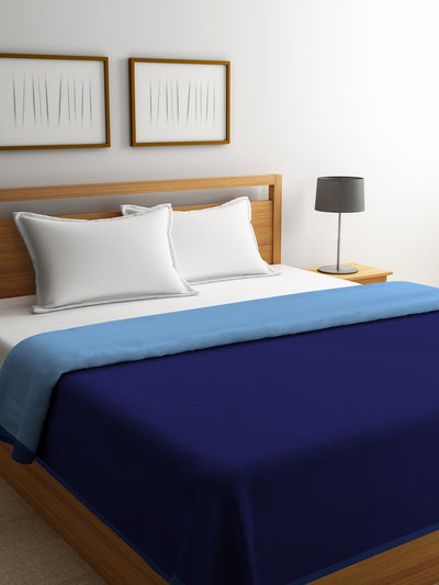 Navy Blue & Blue Cotton Double Bed Dohar