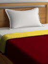 Maroon & Yellow Cotton Single Bed Dohar