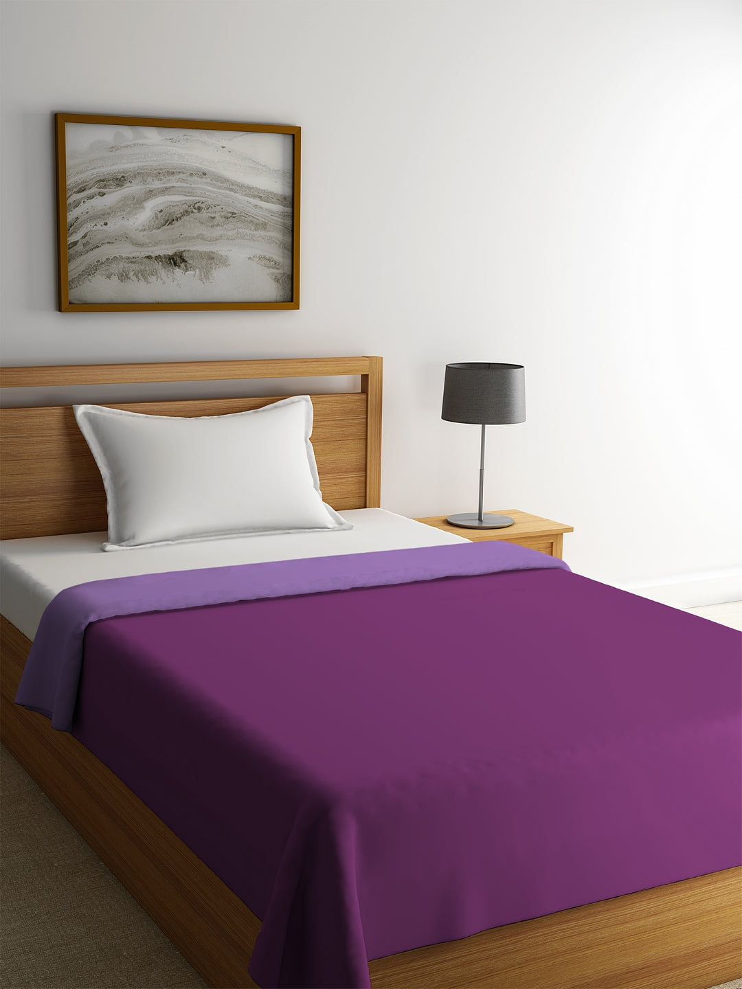 Purple & Blue Cotton Double Bed Dohar
