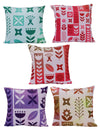 Multicolor Set of 5 Cushion Covers