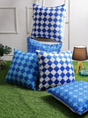 Blue Set of 5 Cushion Covers