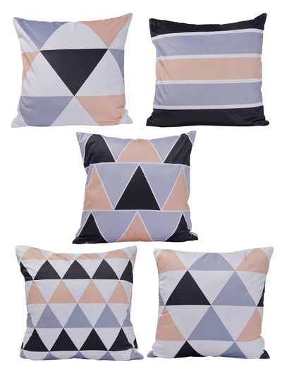 Blue & Peach Set of 5 Cushion Covers