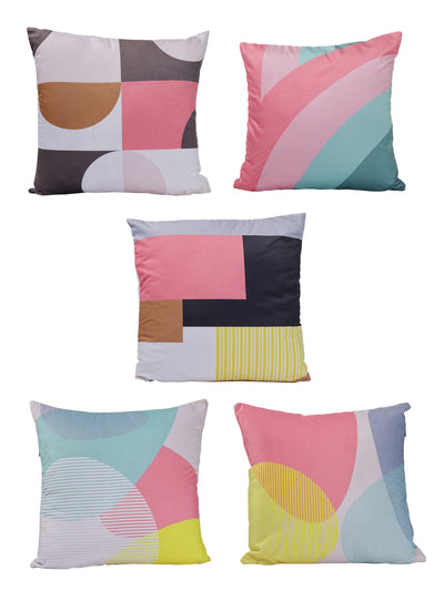 Multicolor Set of 5 Cushion Covers