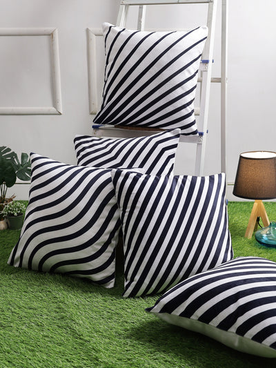 White & Black Set of 5 Cushion Covers