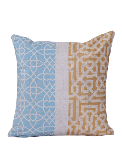 Blue & Beige Set of 5 Cushion Covers