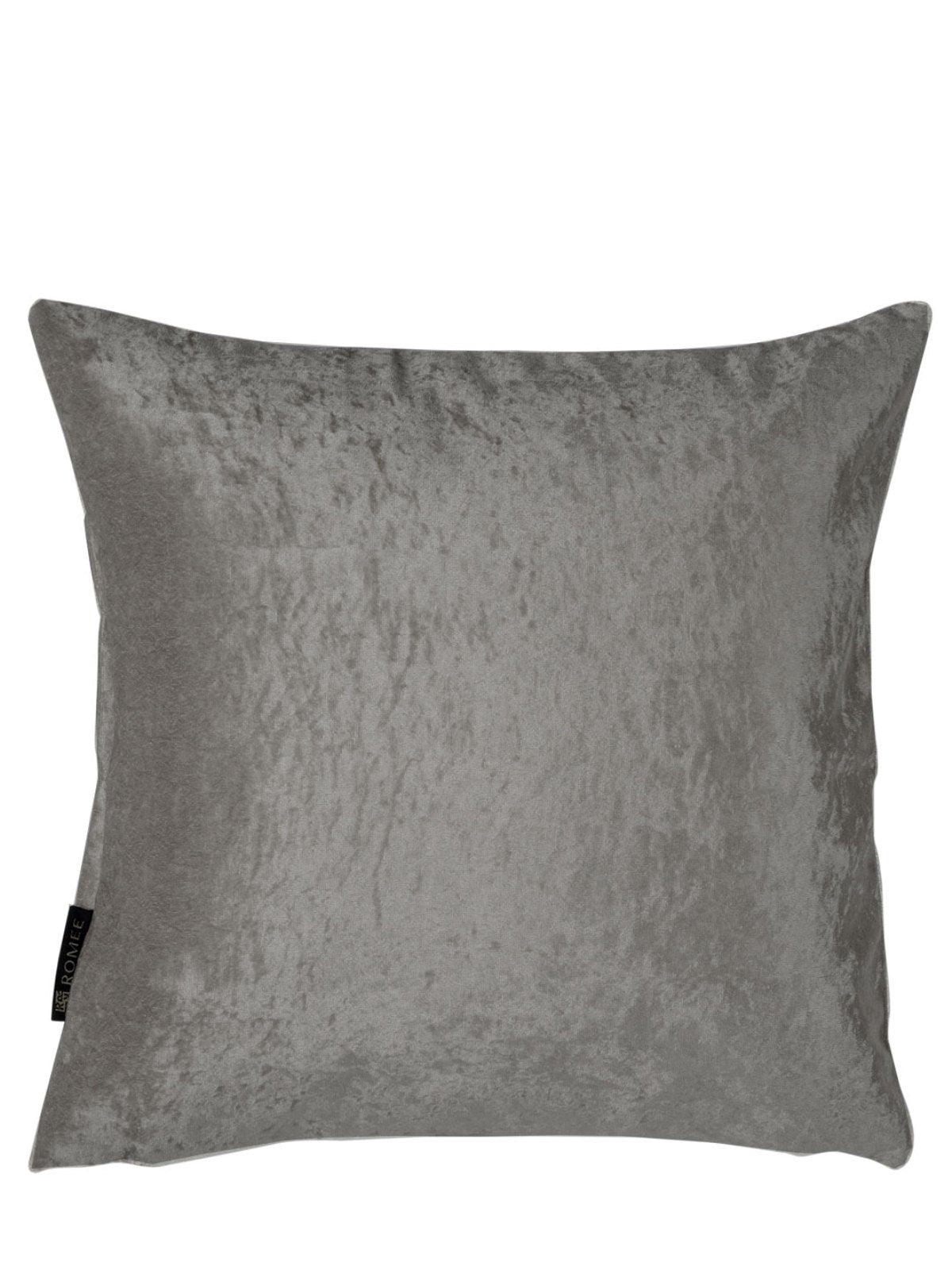 Velvet Plain Cushion Covers (Grey, 16x16-inch) - Set of 5