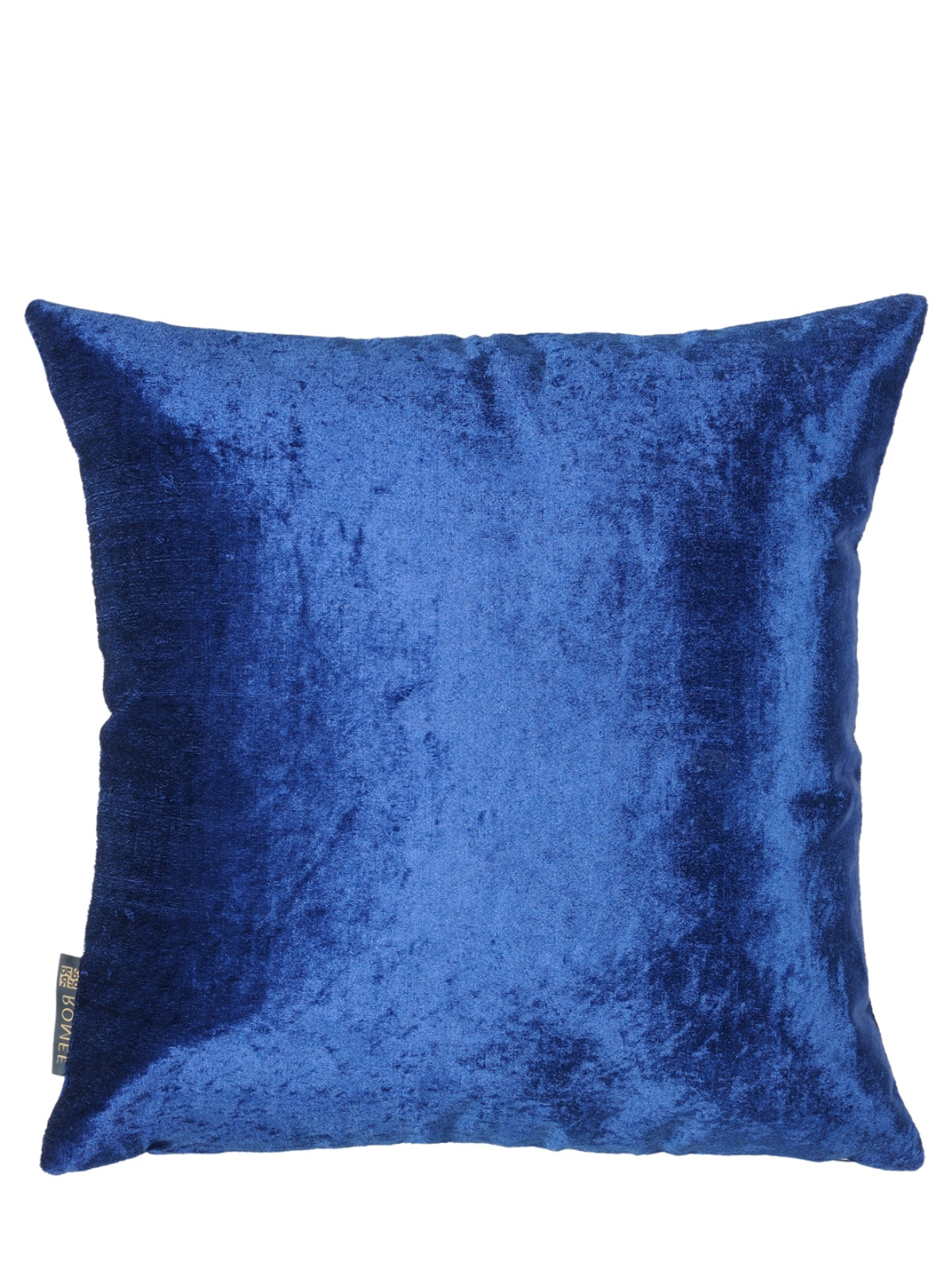 Velvet Plain Cushion Cover, 16 x 16 Inch, Set of 5, Blue