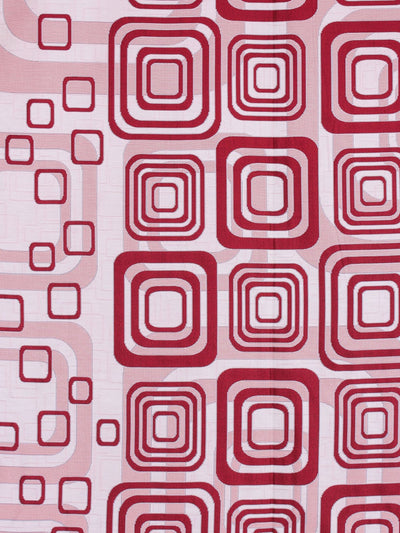 Red Double Bed Cover with 2 Pillow Covers