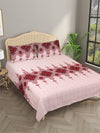 Beige & Maroon Ethnic Motifs Patterned Reversible Double Bed Cover With 2 Pillow Covers