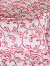 Pink & Cream Floral Patterned Reversible Double Bed Cover With 2 Pillow Covers