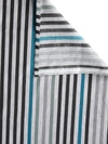 Grey & Black Stripes Patterned 210 TC Queen Bedsheet with 2 Pillow Covers