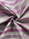 Purple & Grey Stripes Patterned 210 TC Queen Bedsheet with 2 Pillow Covers