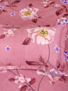 ROMEE Pink Floral 150 TC King Bedsheet with 2 Pillow Covers