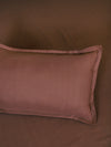 ROMEE Coffee Brown Solid 150 TC King Bedsheet with 2 Pillow Covers