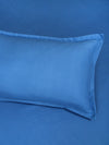 ROMEE Blue Solid 150 TC King Bedsheet with 2 Pillow Covers