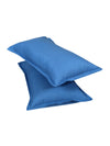 ROMEE Blue Solid 150 TC King Bedsheet with 2 Pillow Covers