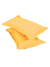 ROMEE Yellow Solid 150 TC King Bedsheet with 2 Pillow Covers