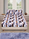 ROMEE Multi Geometric 186 TC King Bedsheet with 2 Pillow Covers