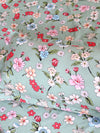 ROMEE Green Floral 186 TC King Bedsheet with 2 Pillow Covers