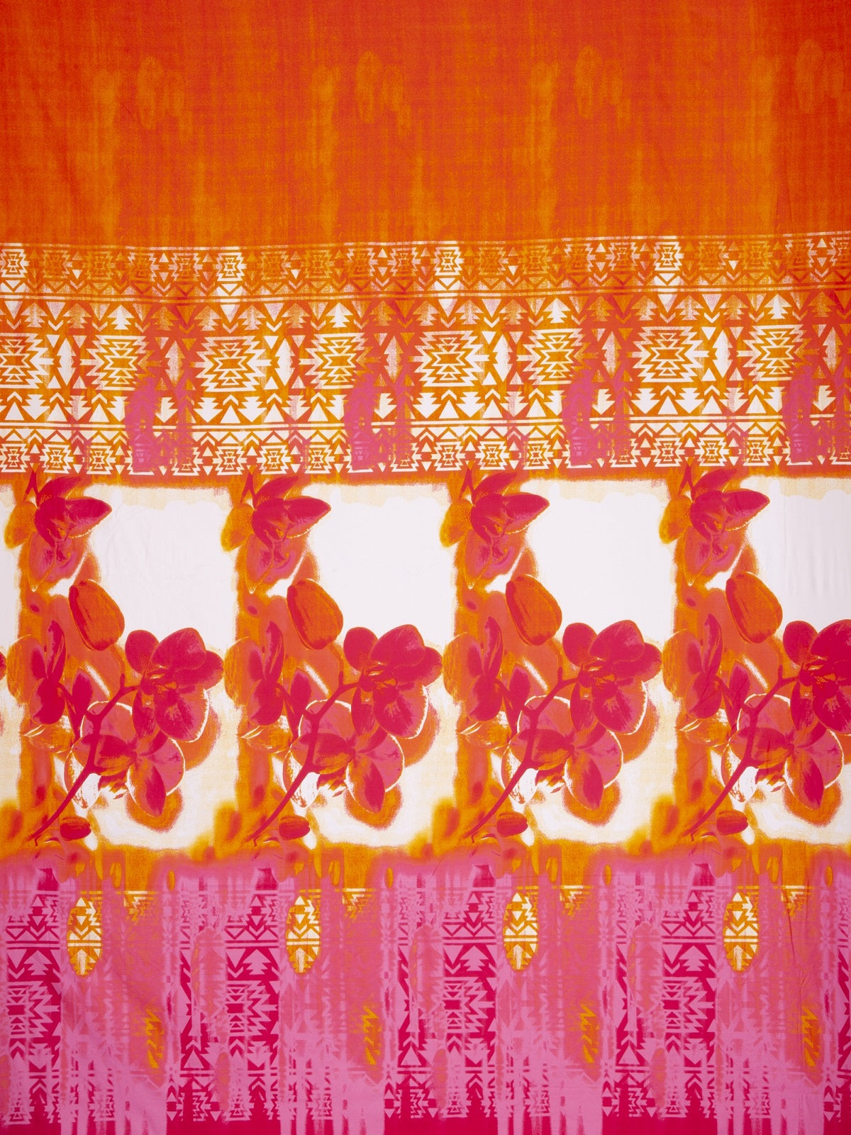 Pink & Mustard 210 TC Bedsheet with 2 Pillow Covers