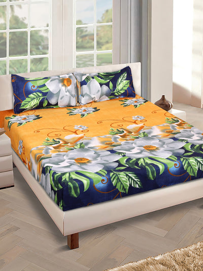 144 TC Multicolour Bedsheet with 2 Pillow Covers