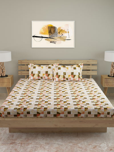 250 TC Peach Bedsheet with 2 Pillow Covers