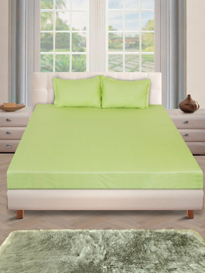 250 TC Green Bedsheet with 2 Pillow Covers