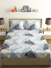 144 TC Grey Double Bedsheet with 2 Pillow Covers