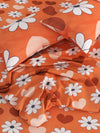 144 TC Orange Double Bedsheet with 2 Pillow Covers