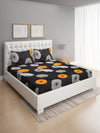 144 TC Dark Blue Double Bedsheet with 2 Pillow Covers