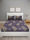 144 TC Violet Double Bedsheet with 2 Pillow Covers