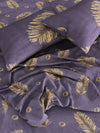 144 TC Violet Double Bedsheet with 2 Pillow Covers