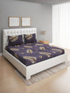 144 TC Violet Double Bedsheet with 2 Pillow Covers