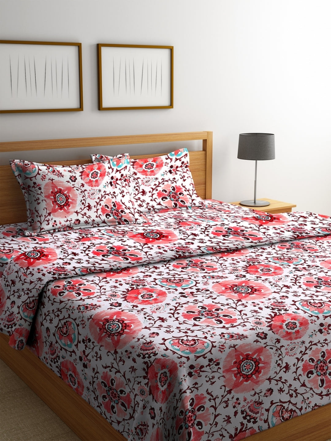 White 200 GSM Bedding Set with Comforter