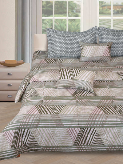 Multicolor Bedding Set 1 Bedsheet with 2 Pillow Covers , 1 Quilt/Blanket