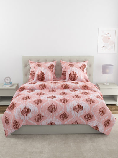 Pink Bedding Set 1 Bedsheet with 2 Pillow Covers , 1 Quilt/Blanket