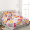 Multicolor 6 Pcs Check Patterned 210 GSM Bedding Set