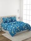 Blue 6 Pcs Floral Patterned 210 GSM Bedding Set