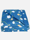 Blue 6 Pcs Floral Patterned 210 GSM Bedding Set