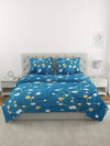 Blue 6 Pcs Floral Patterned 210 GSM Bedding Set