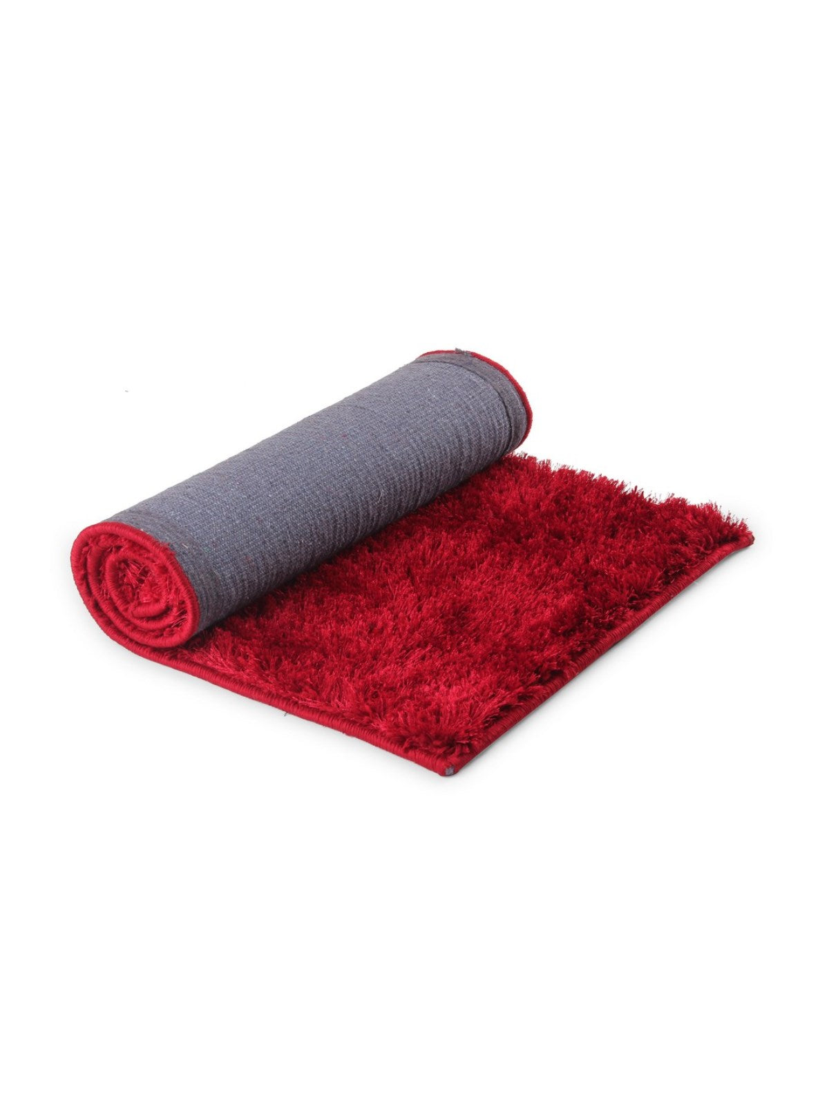 Red 22 inch x 55 inch Solid Patterned Bed Runner