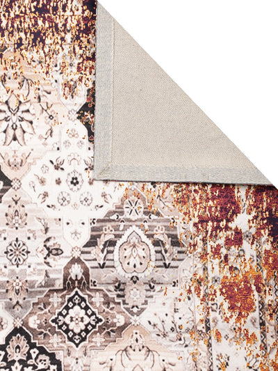 Multicolor Ethnic Motifs Anti-Skid Carpet/Dhurrie