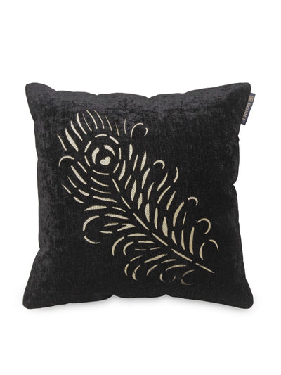 Black Set of 5 Velvet 16 Inch x 16 Inch Cushion Covers