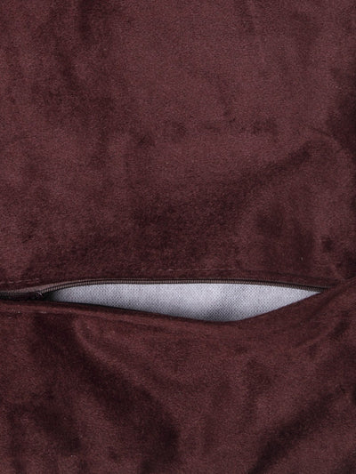 Leaves Design Floral 5 Piece Velvet Cushion Cover Set - 16" x 16", Multicolour