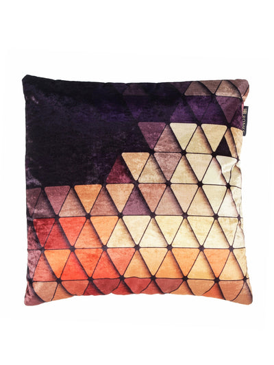 Soft Velvet Abstract Print Throw Pillow/Cushion Covers Set of 5, 16x16 inches - Multicolor