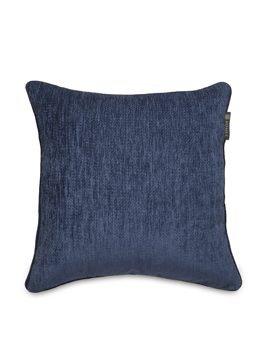 Soft Chenille Fabric Albert Plain Cushion Covers 16 inch x 16 inch, Set of 5 - Blue