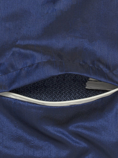 Soft Chenille Fabric Albert Plain Cushion Covers 16 inch x 16 inch, Set of 5 - Blue