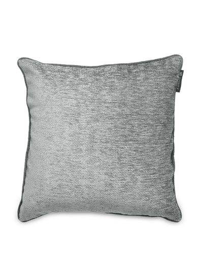 Cotton Chenille Fabric Albert Cushion Cover (Grey, 16 x 16-inches) - Set of 5